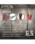 EPRO X Kinesiology Tape Premium For Extreme Sport - Blue 6.5m (Included Free Extra 1.5m)