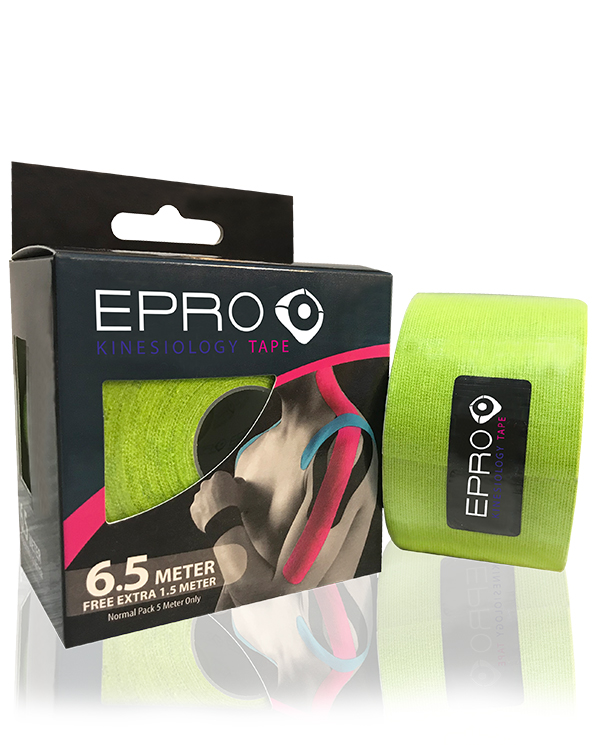 EPRO Kinesiology Tape - Neon Green 6.5m (Included Free Extra 1.5m)
