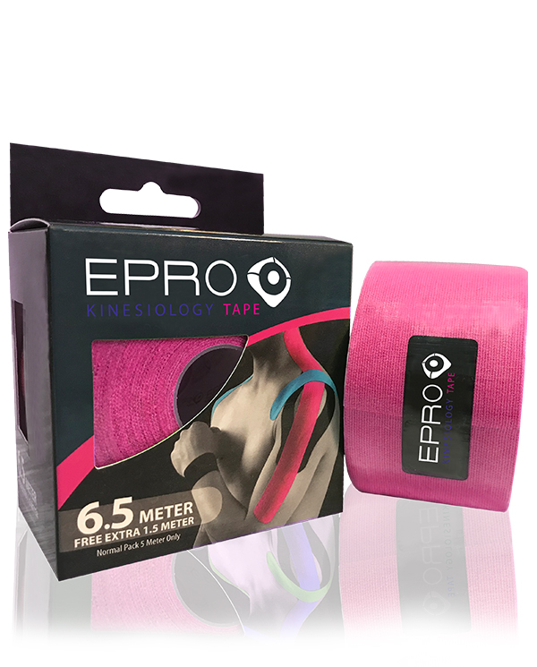 EPRO Kinesiology Tape - Pink 6.5m (Included Free Extra 1.5m)